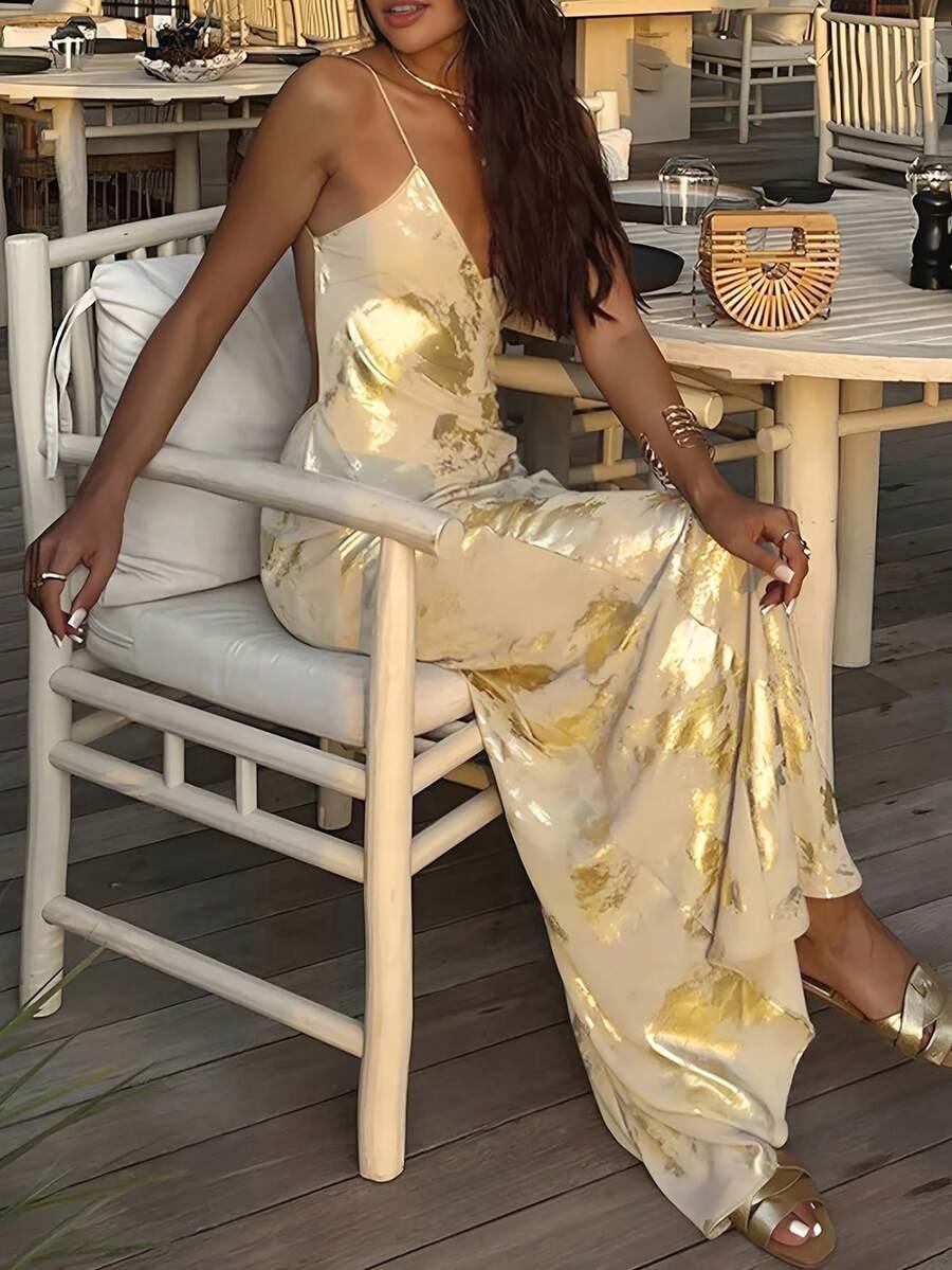 SHEIN MAXI SUKIENKA ODKRYTE PLECY S06__XL