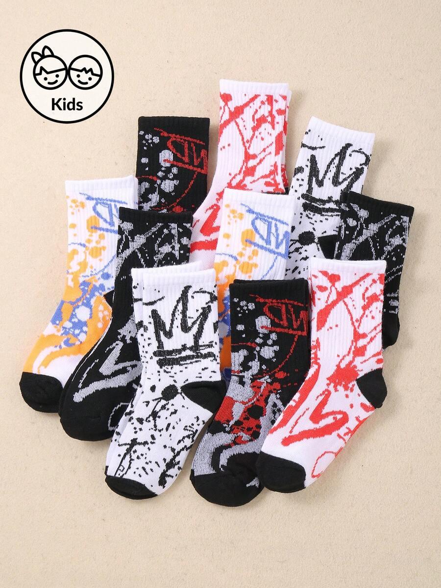 SHEIN SKARPETKI WZÓR 10-PACK S07__OS
