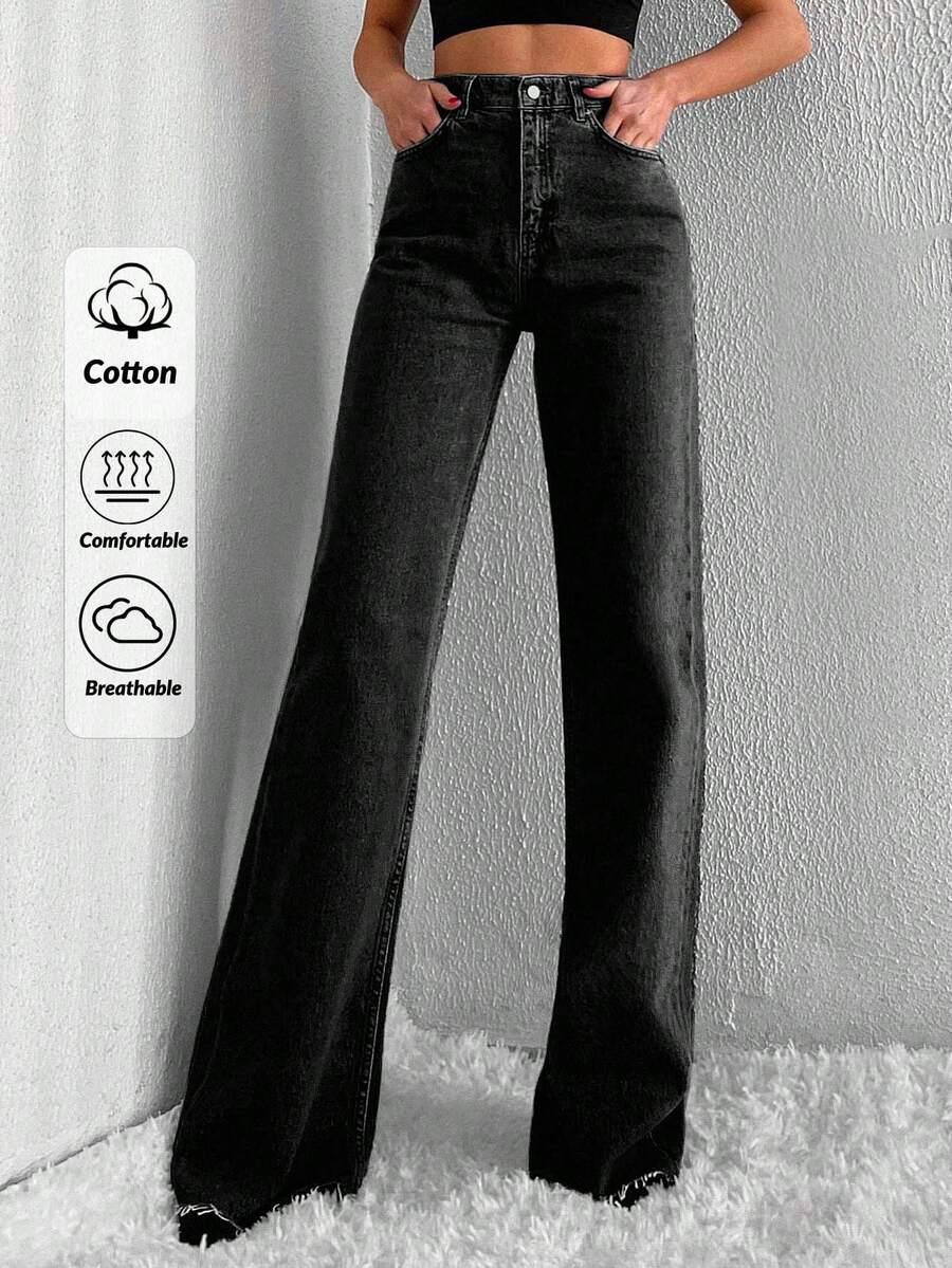 SHEIN CZARNE SPODNIE JEANS S06__XS