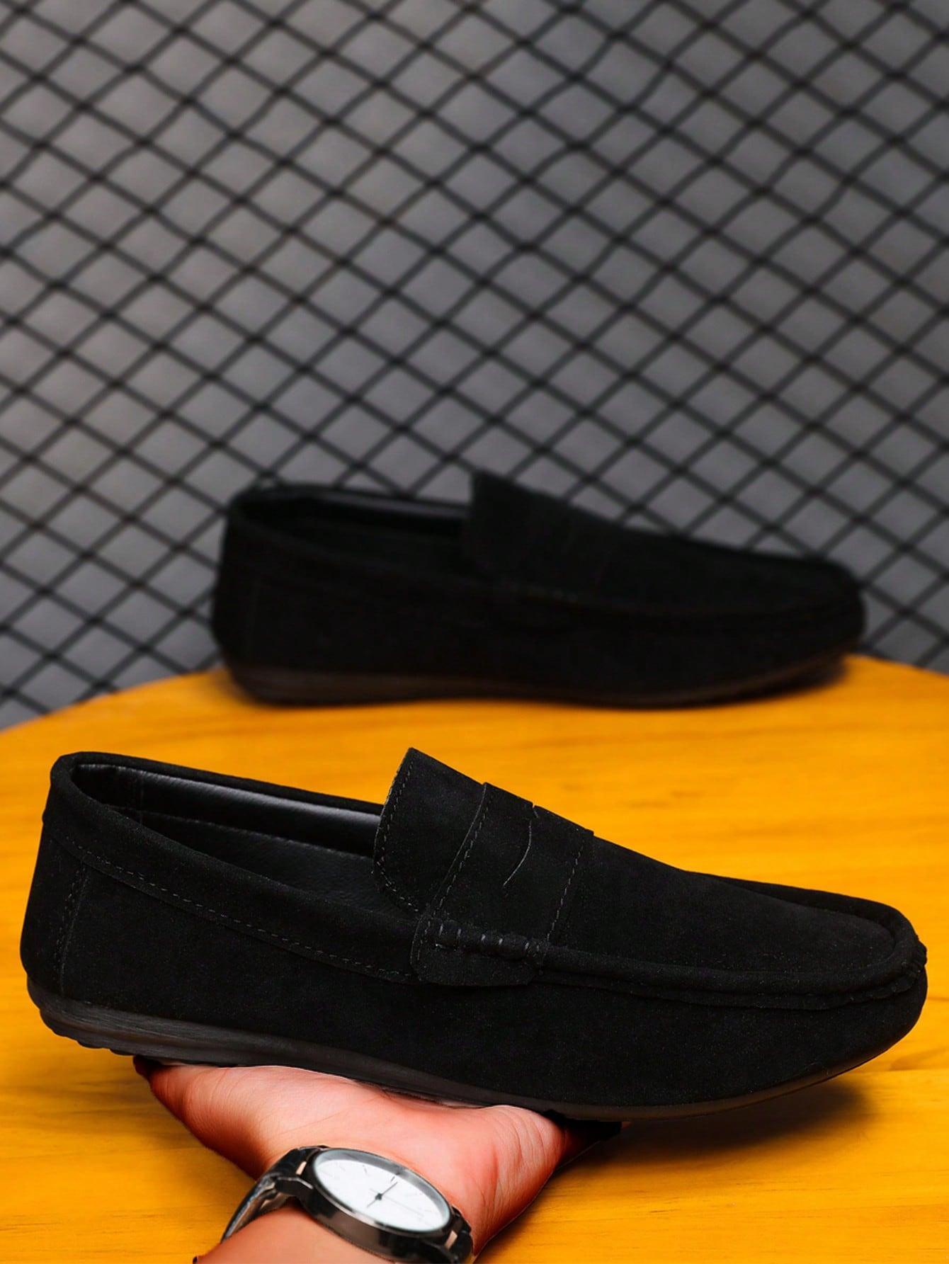 SHEIN CZARNE MOKASYNY IMITACJA ZAMSZU S06__44
