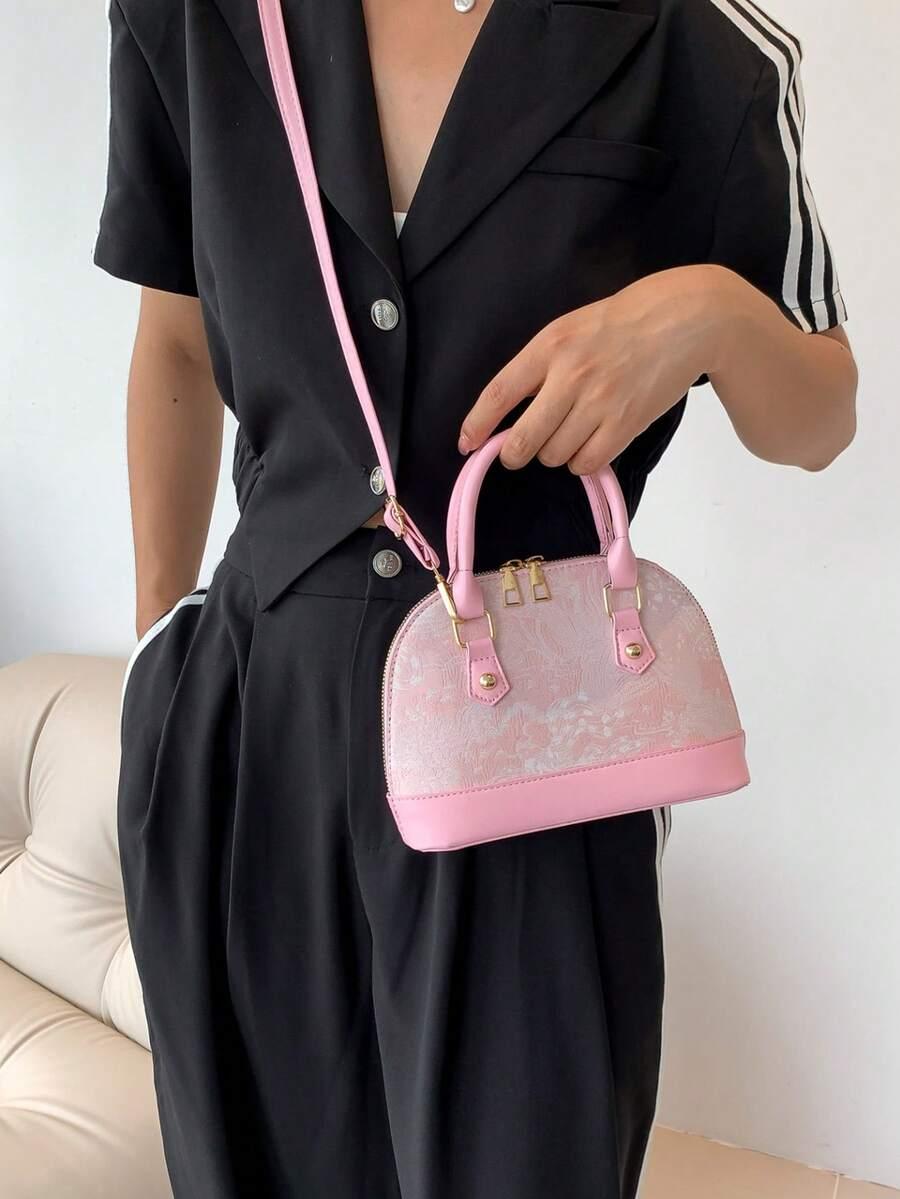 SHEIN RÓŻOWA TOREBKA WZÓR S07__21X15,5