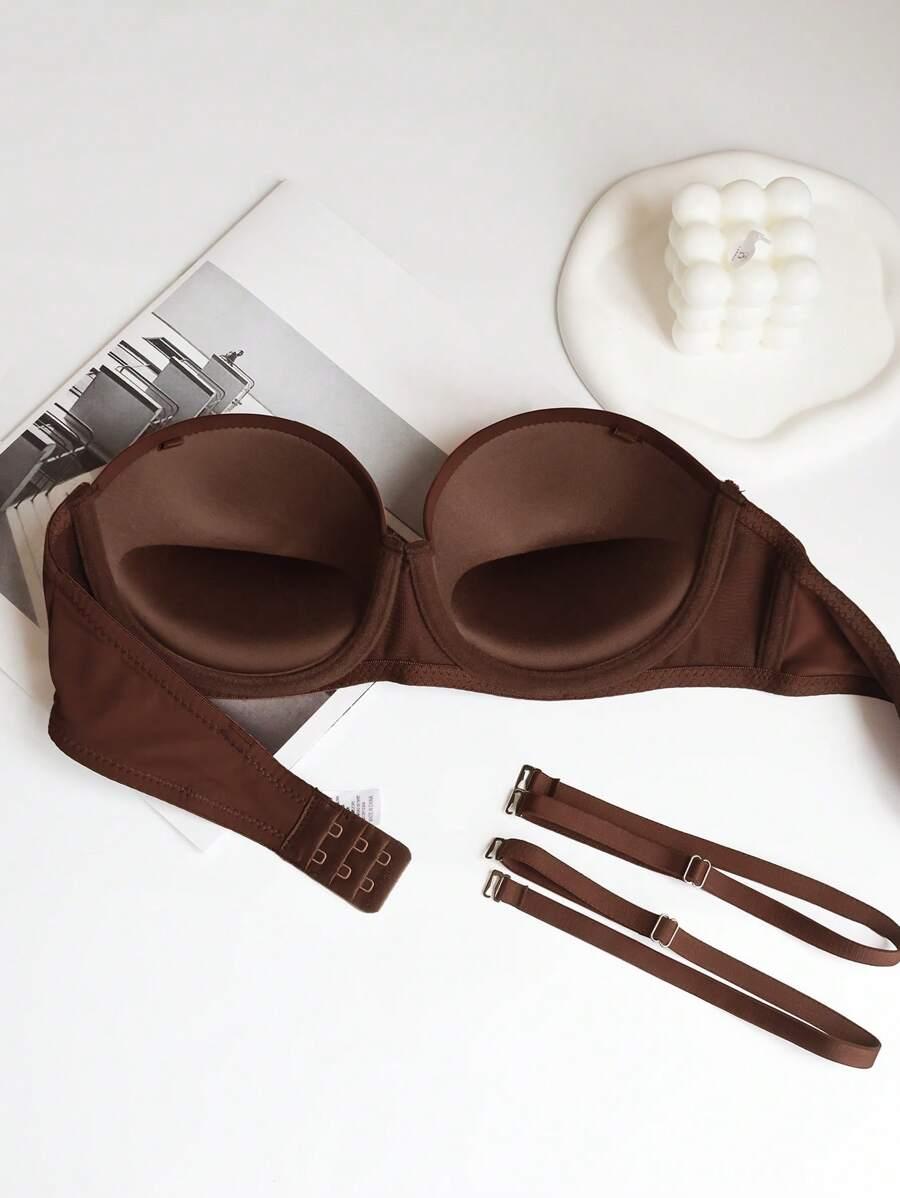 SHEIN BRĄZOWY BIUSTONOSZ PUSH-UP S06__70B
