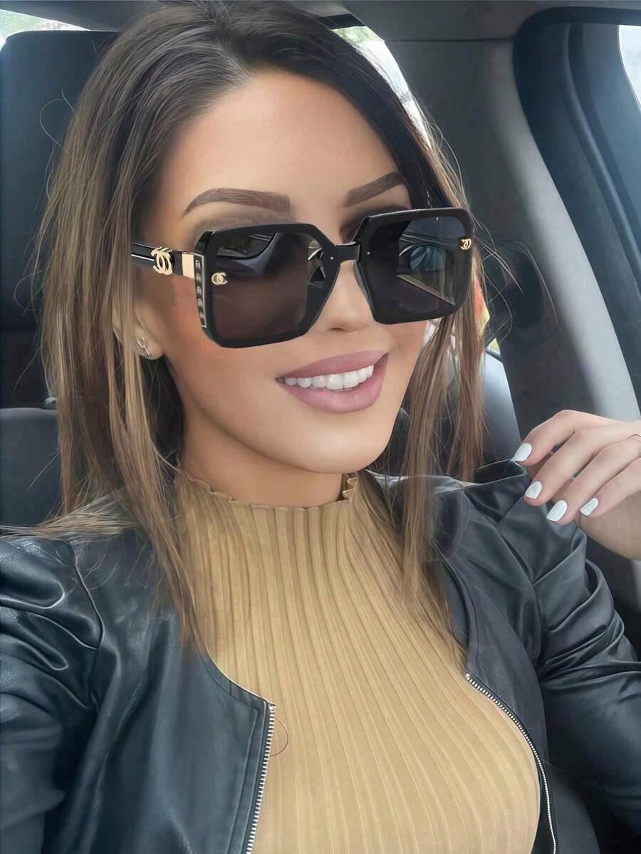 SHEIN CZARNE OKULARY PRZECIWSŁONECZNE S07