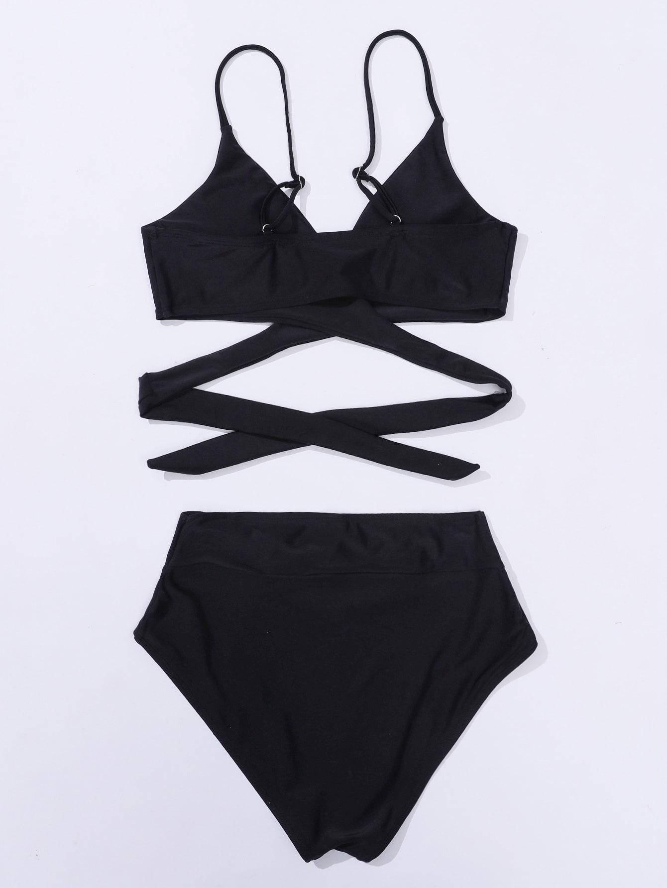 SWIM BASICS CZARNY DWUCZĘŚCIOWY STRÓJ KĄPIELOWY S09__XL