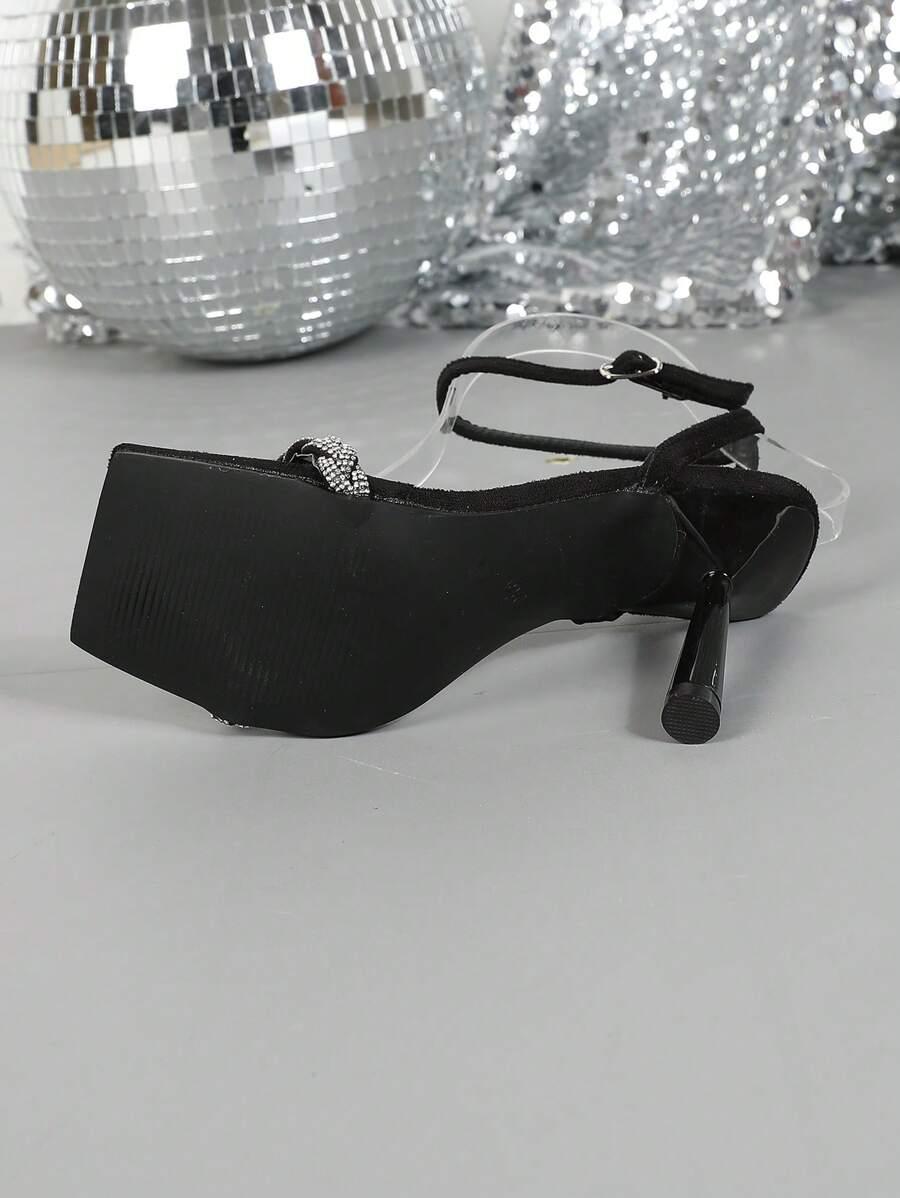 SHEIN CZARNE SANDAŁY ZDOBIENIE S06__34
