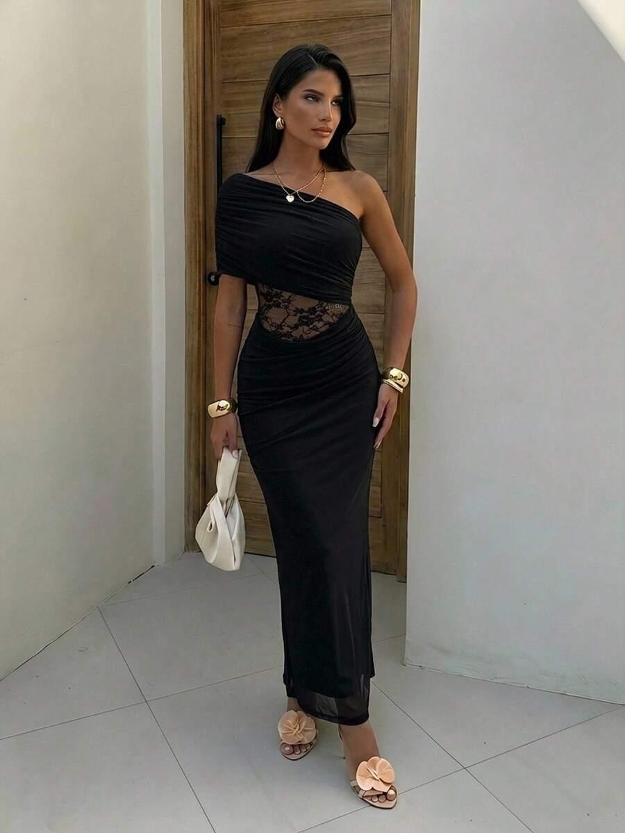 ALORUH CZARNA MAXI SUKIENKA S06__M