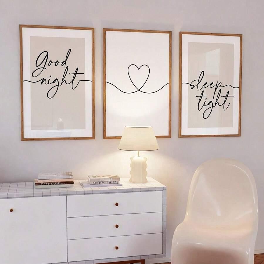 SHEIN PLAKAT NA ŚCIANĘ 3-PACK S07__40X50CM