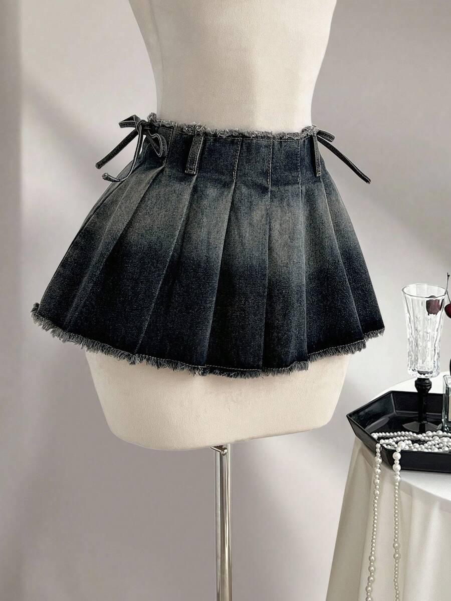SHEIN JEANSOWA MINI SPÓDNICA S06__S