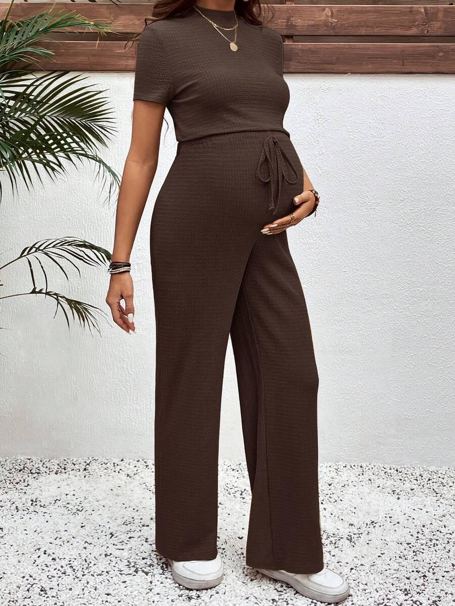SHEIN BRĄZOWA BLUZKA STRUKTURA PK01__M