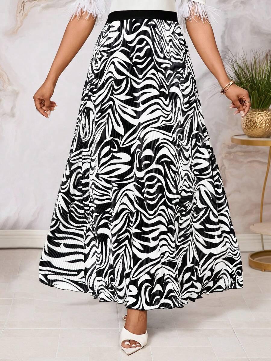 SHEIN MAXI SPÓDNICA WZÓR S06__L