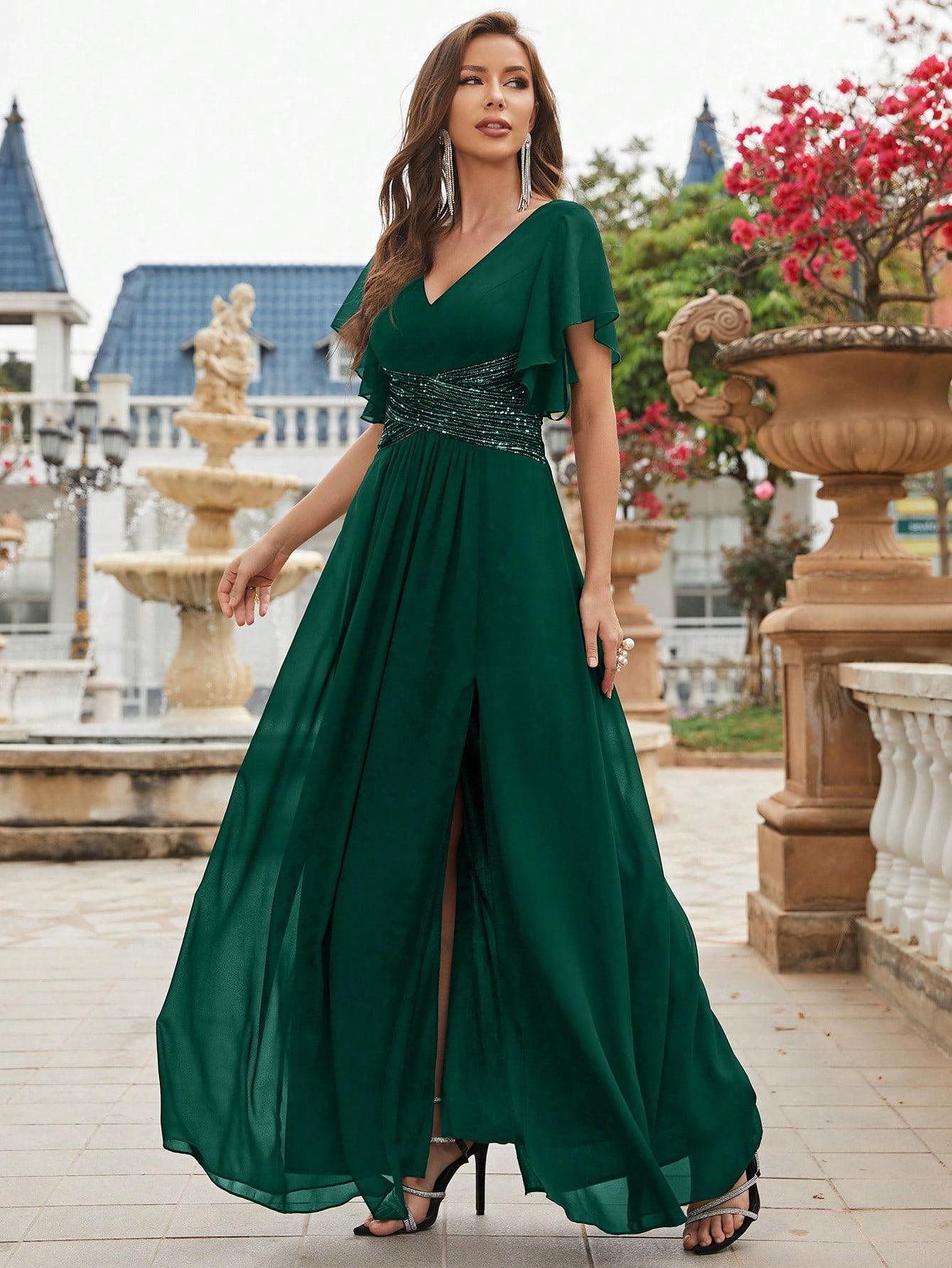 SHEIN ZIELONA MAXI SUKIENKA S06__XL