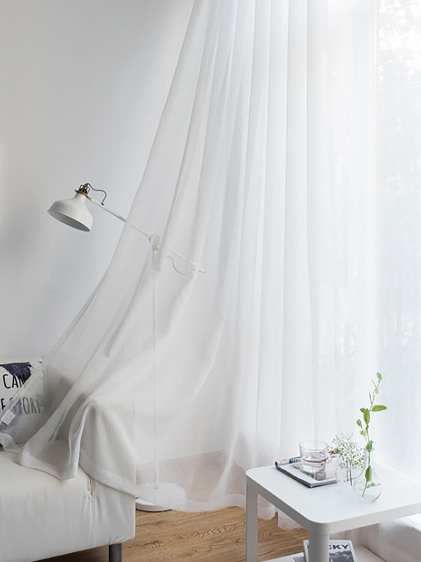 SHEIN BIAŁA ZASŁONA KÓŁKA S07__134X210CM