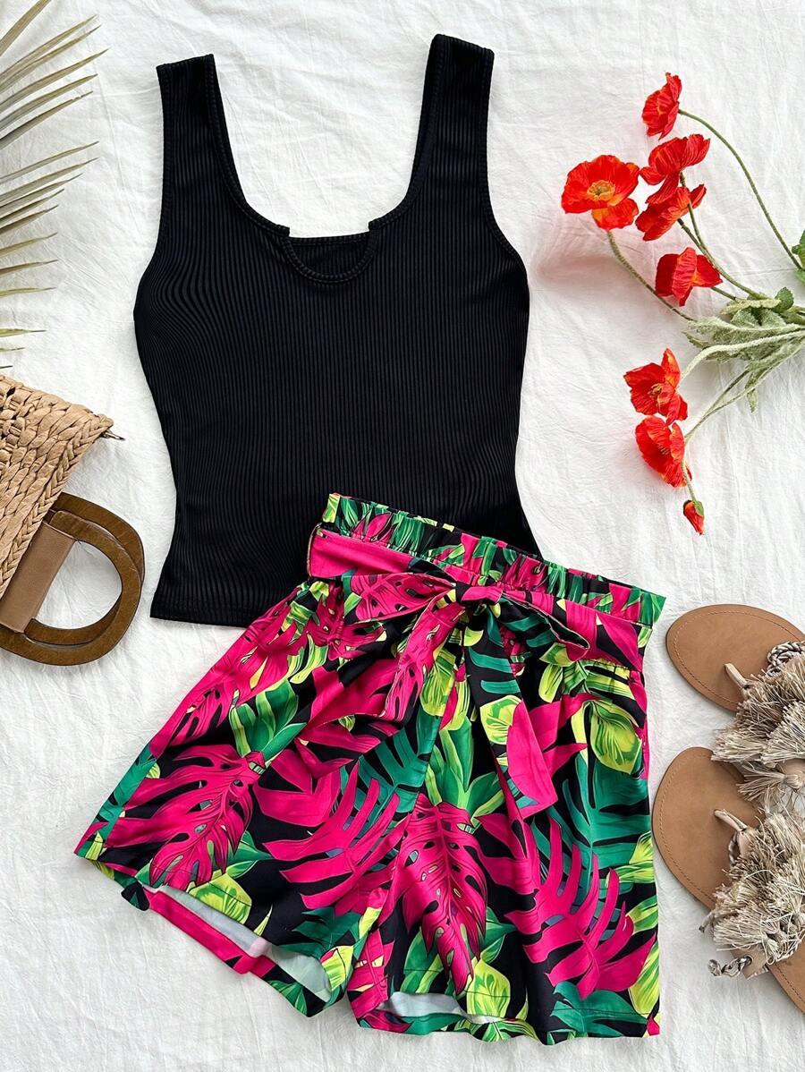 SHEIN TOP SPODENKI KOMPLET S06__L
