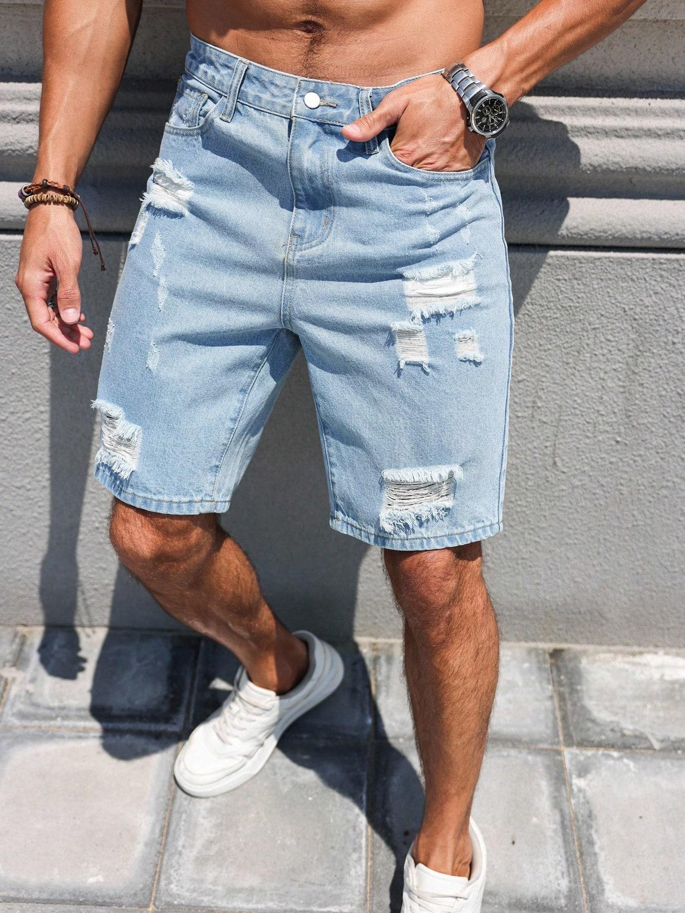 SHEIN NIEBIESKIE SPODENKI JEANS S06__XL
