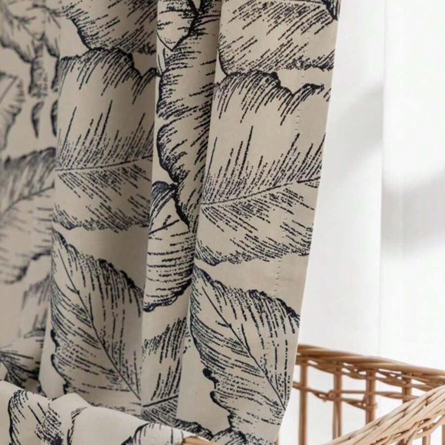 SHEIN ZASŁONA WZÓR ROŚLINNY S07__200X260CM