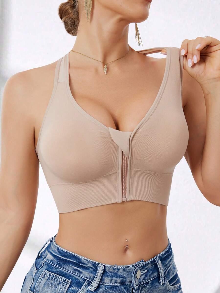 SHEIN BEŻOWY BIUSTONOSZ SPORTOWY S06__XL