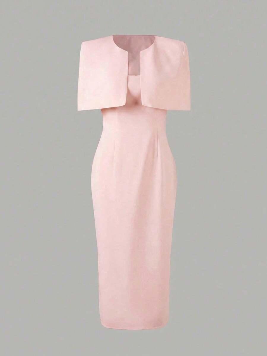 SHEIN KOMPLET SUKIENKA BOLERKO S06__L