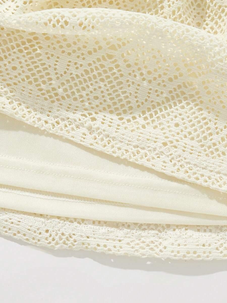 SHEIN KREMOWA SUKIENKA TEKSTURA S06__104-110