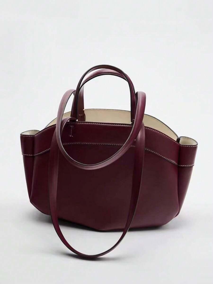 SHEIN BORDOWA TOREBKA IMITACJA SKÓRY S07__27X21