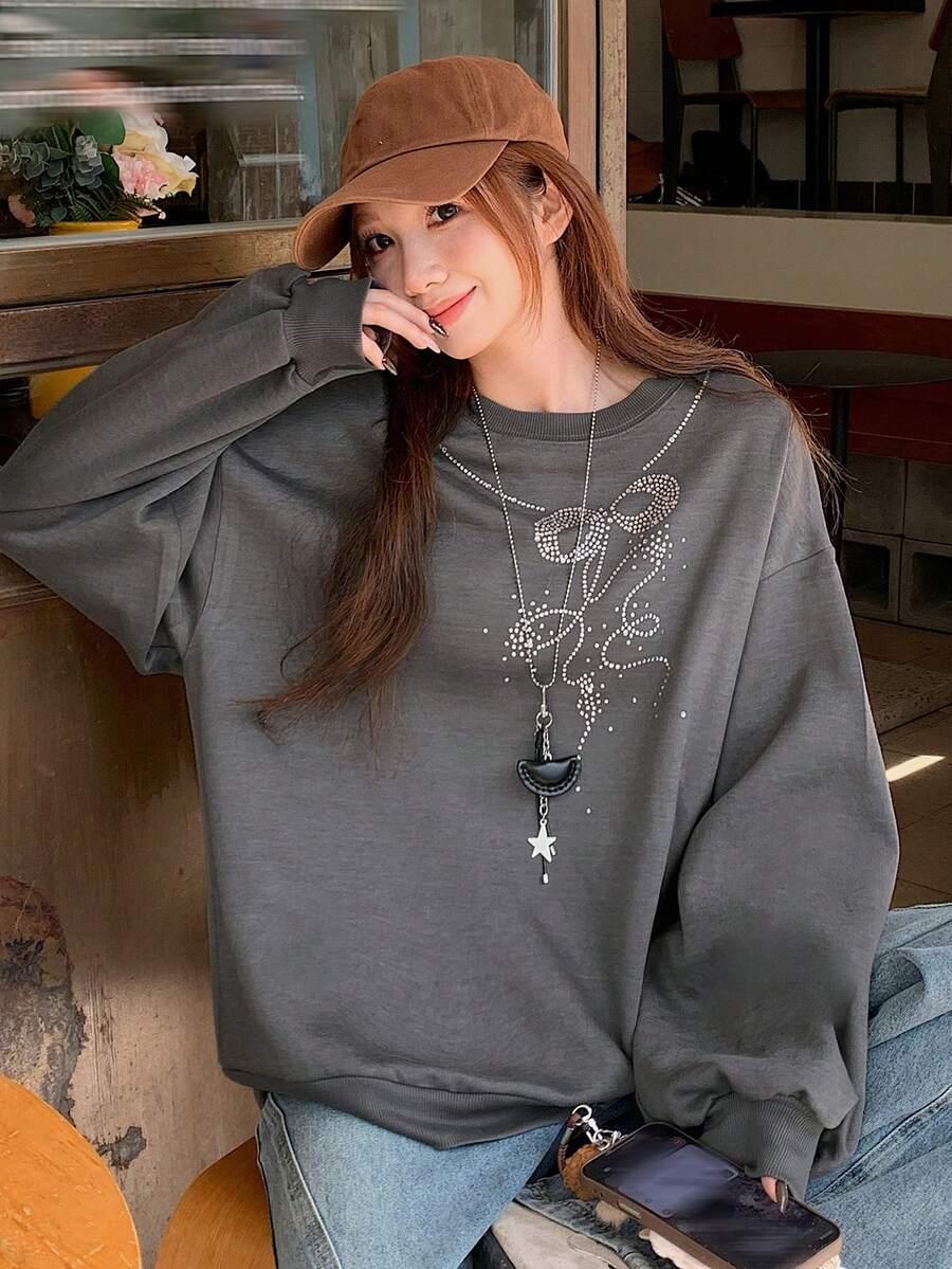 DAZY SZARA BLUZA Z DŁUGIM RĘKAWEM S06__S