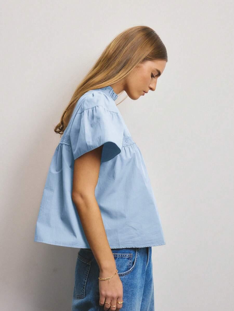 ARALINA NIEBIESKA BLUZKA FALBANA S06__S
