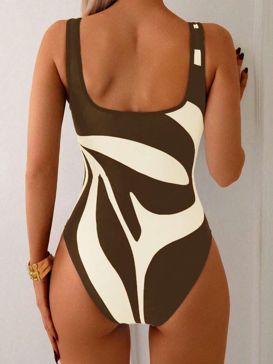 SHEIN JEDNOCZĘŚCIOWY STRÓJ KĄPIELOWY S09__L