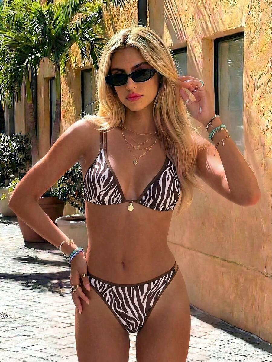 SHEIN DWUCZĘŚCIOWY STRÓJ KĄPIELOWY S09__M