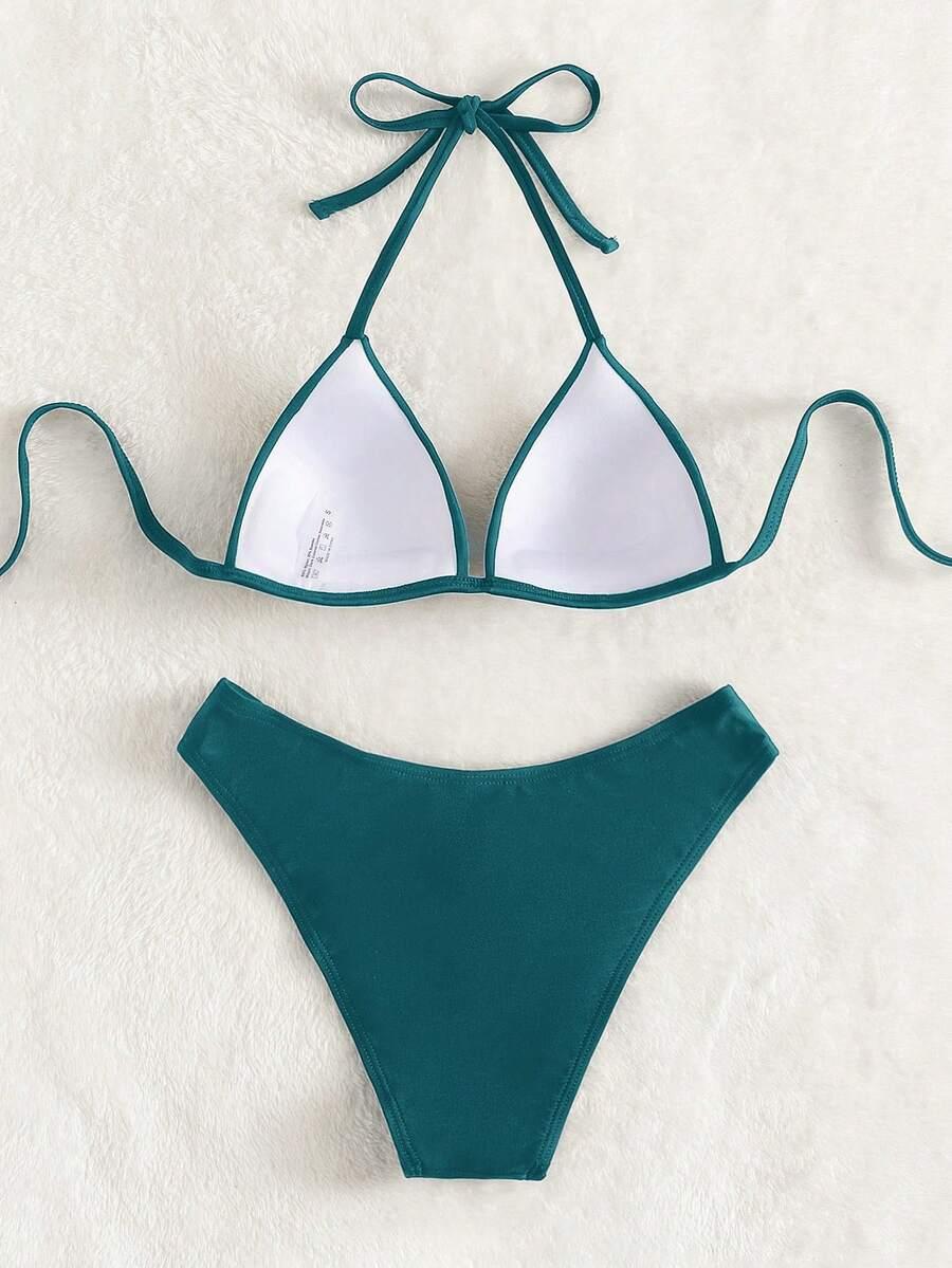 SWIM BASICS ZIELONY DWUCZĘŚCIOWY STRÓJ KĄPIELOWY S09__L