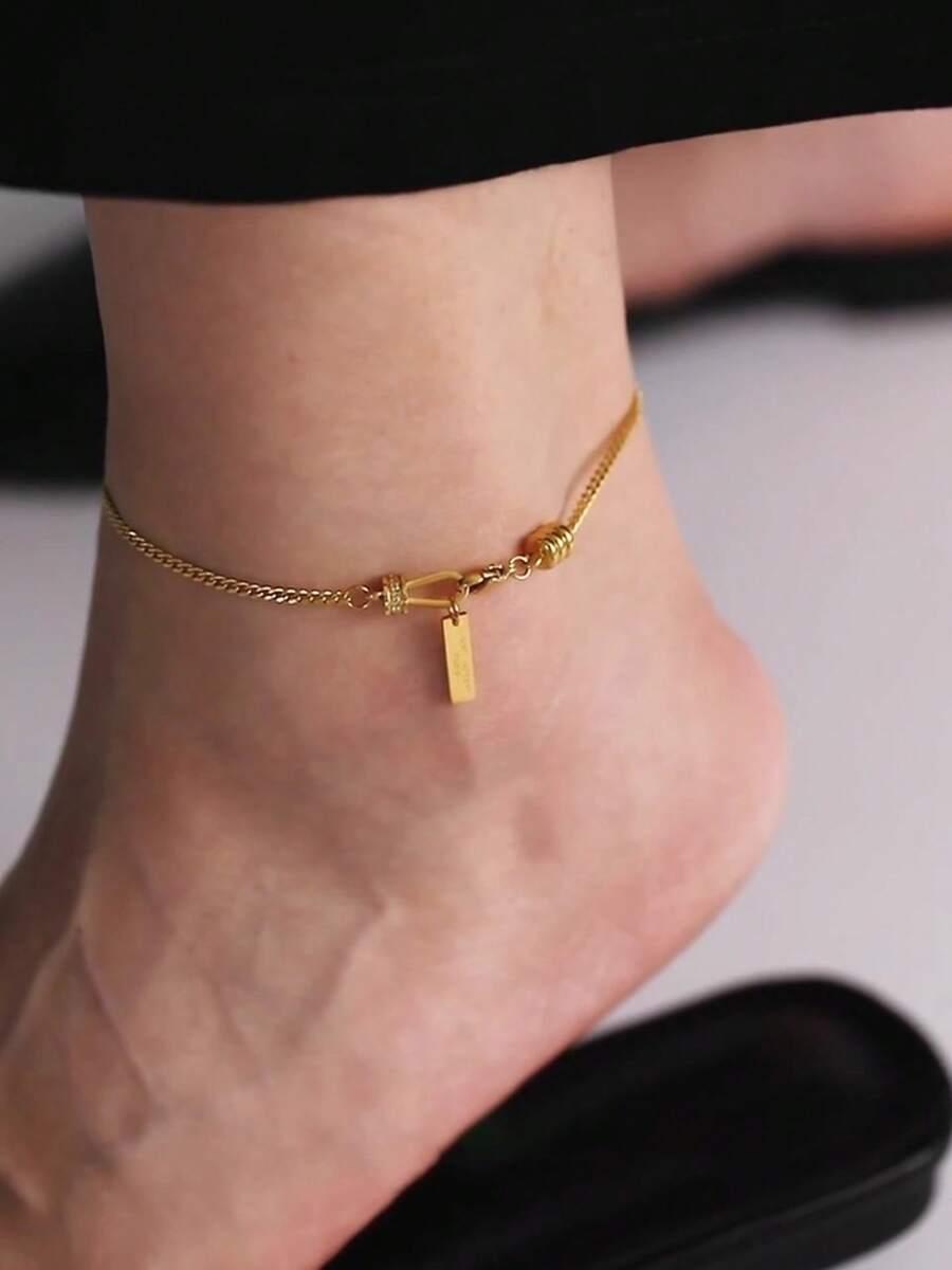 SHEIN ZŁOTA BRANSOLETKA NA KOSTKĘ S07__25CM