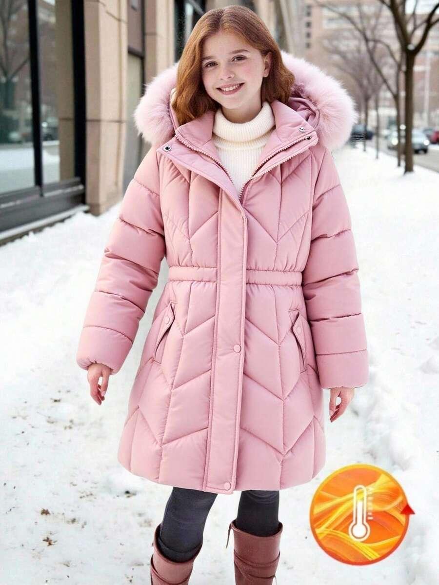 SHEIN RÓŻOWA PIKOWANA KURTKA ZAMEK W01__140-146CM