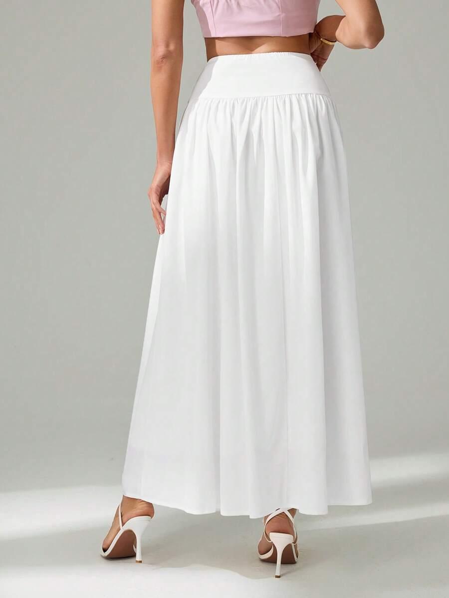 SHEIN BIAŁA MAXI SPÓDNICA S06__M
