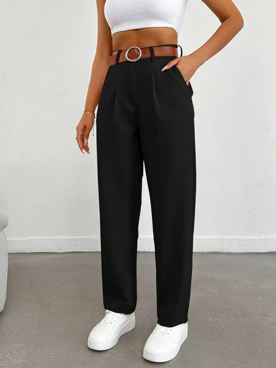SHEIN CZARNE SPODNIE CASUAL S06__M