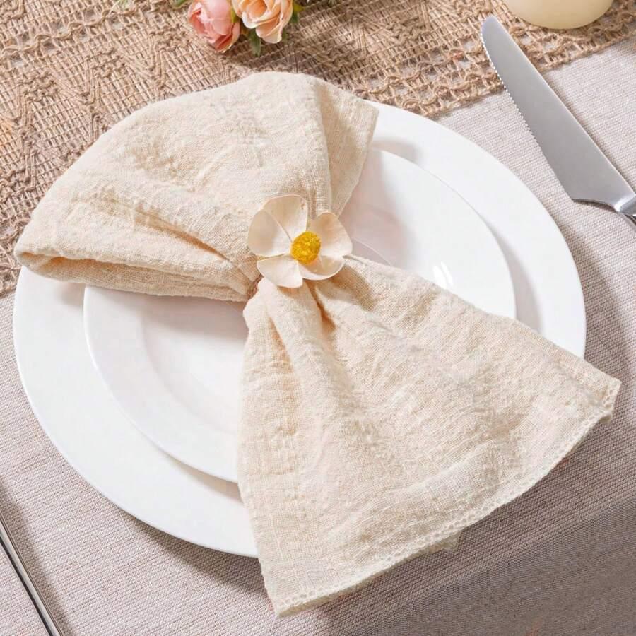 SHEIN BEŻOWE SERWETKI 6 SZT. S07__42X42