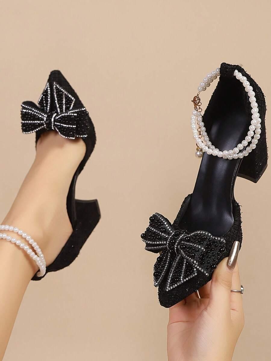 SHEIN CZARNE CZÓŁENKA OBCAS ZDOBIENIE S06__36,5