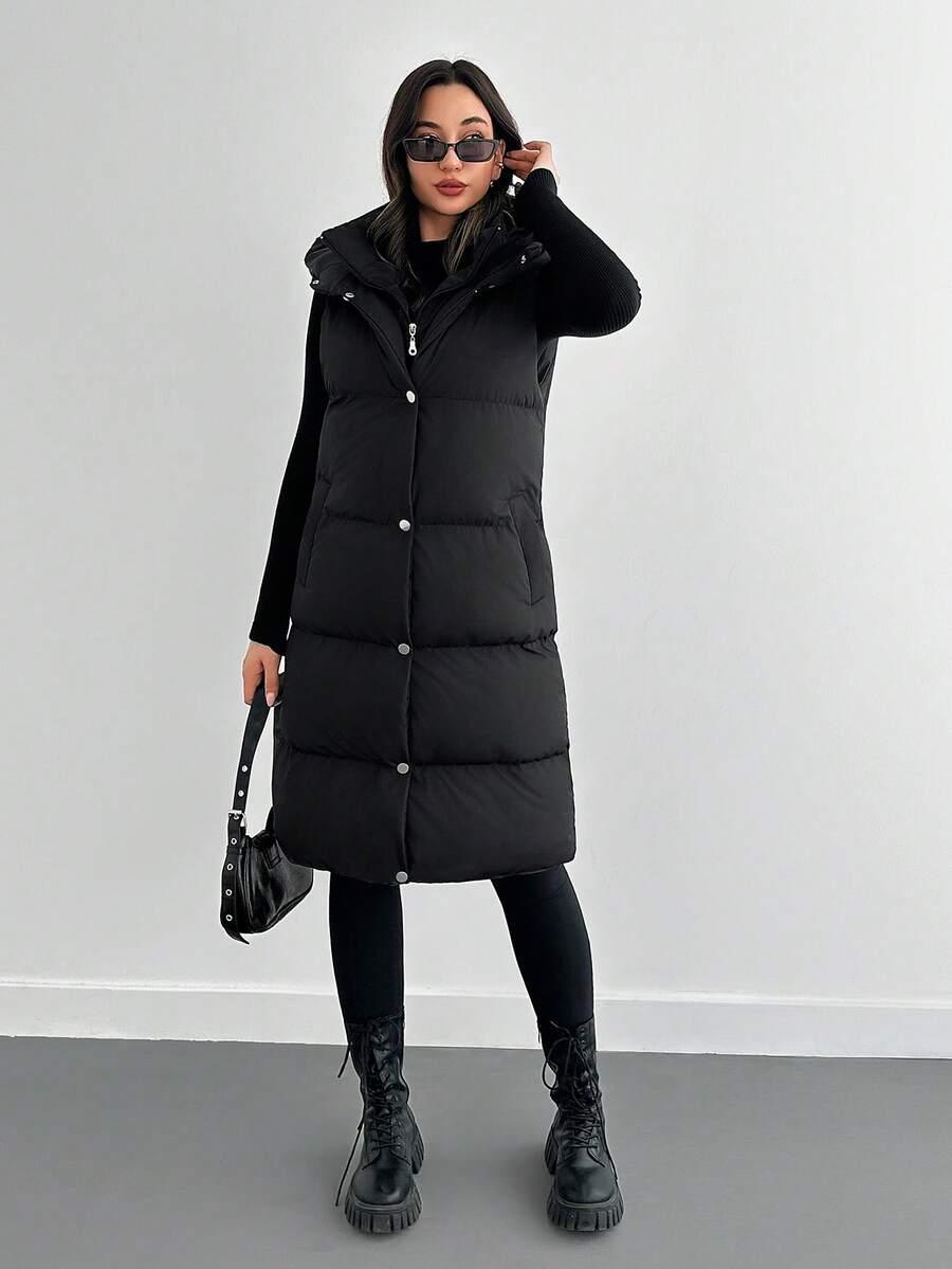 SHEIN KAMIZELKA DAMSKA REGULAR Z KAPTUREM W01__M