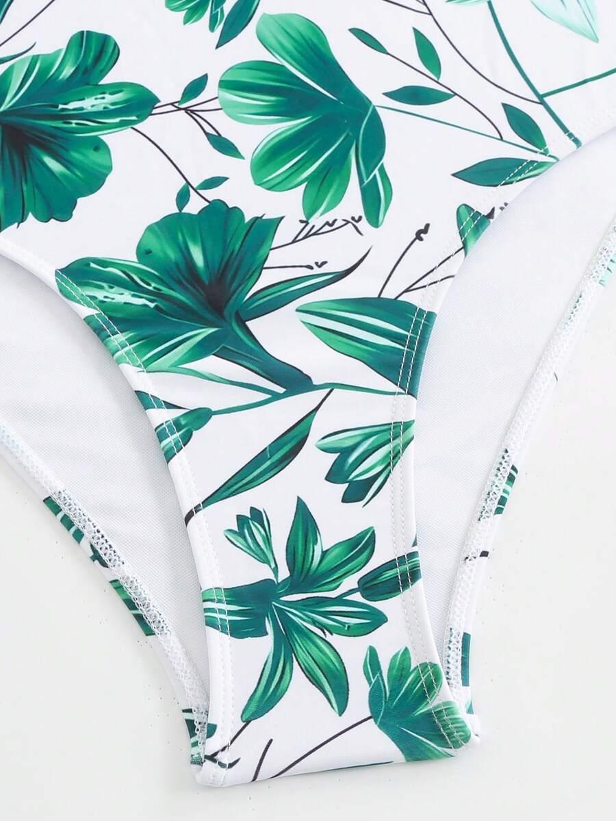 SHEIN STRÓJ KĄPIELOWY JEDNOCZĘŚCIOWY SPÓDNICA KOMPLET PRINT S06__S
