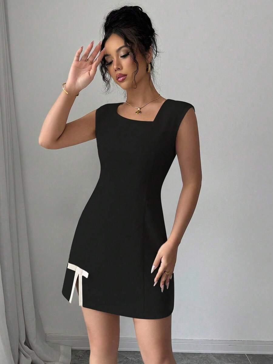 RAFFERIZA CZARNA MINI SUKIENKA S06__XL