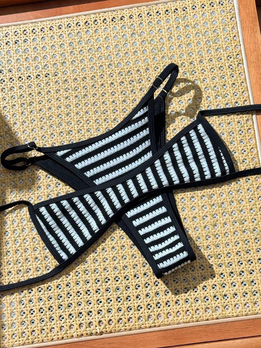 SWIM MOD DWUCZĘŚCIOWY STRÓJ KĄPIELOWY WZÓR PASKI S07__M