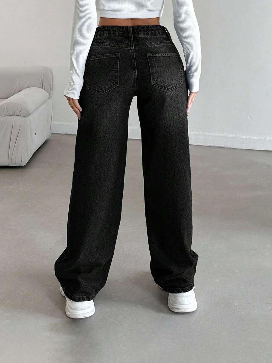 EURMUSE CZARNE SPODNIE JEANS S06__XXS