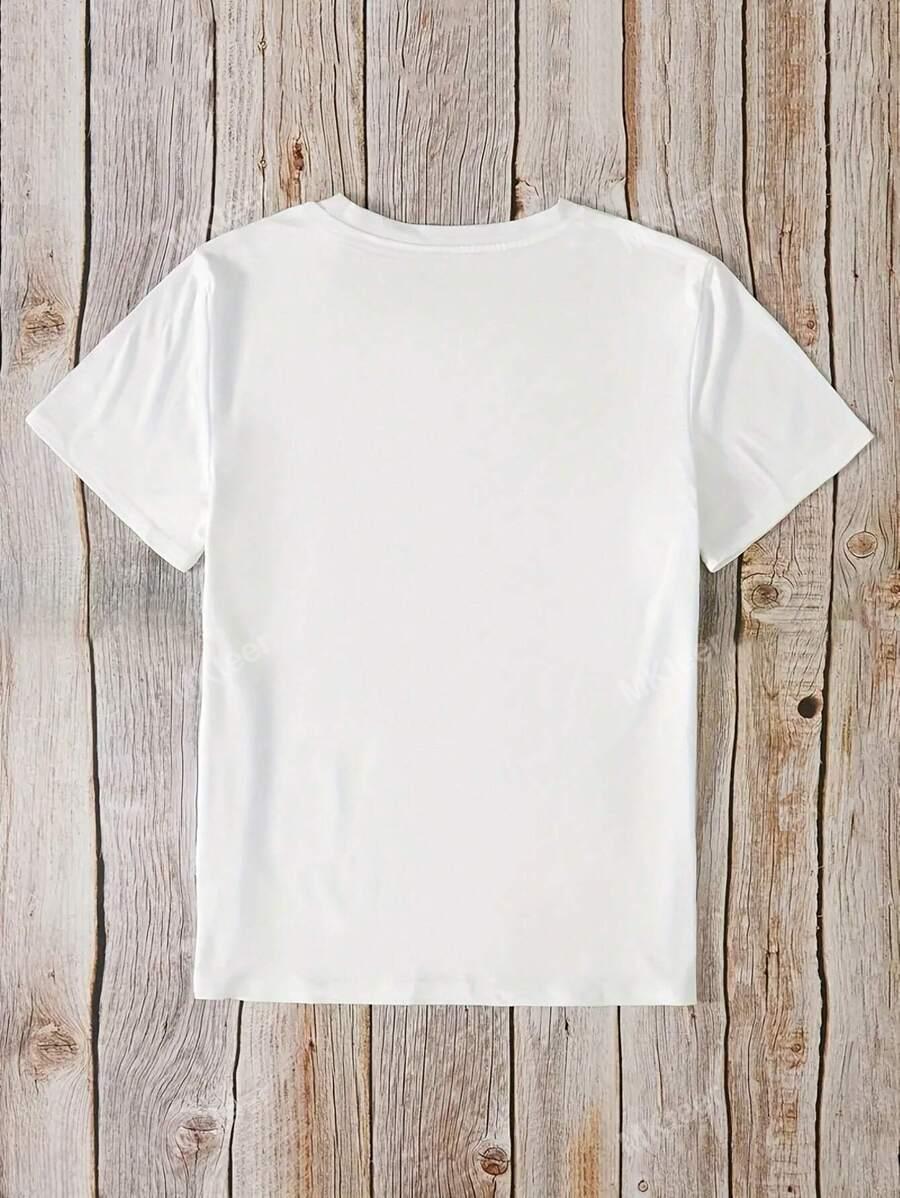 SHEIN BIAŁY T-SHIRT OKRĄGŁY DEKOLT S06__M