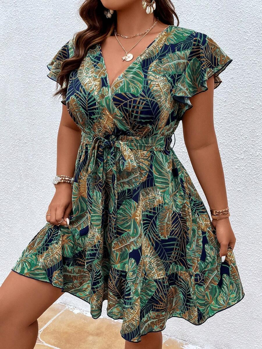 BREEZAYA SUKIENKA KRÓTKI RĘKAW PRINT PK01__S