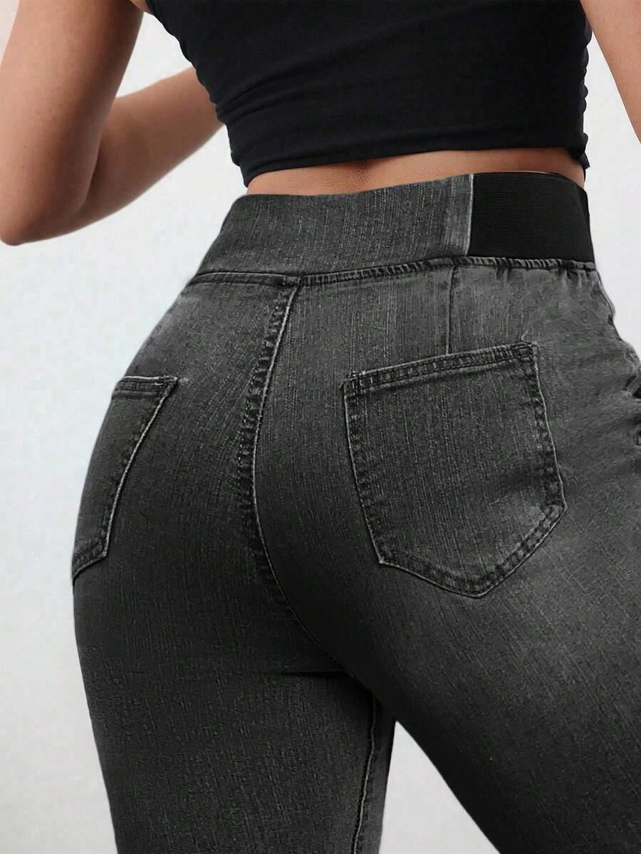 SHEIN SZARE SPODNIE JEANS S06__S
