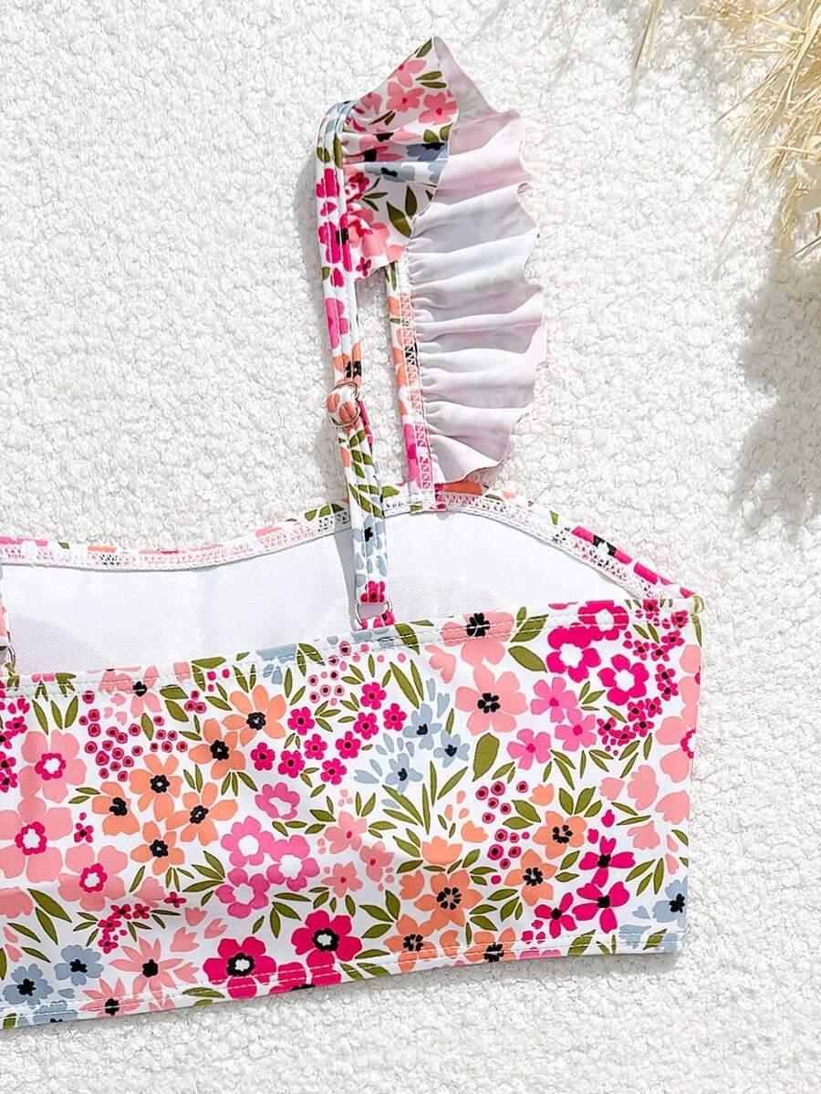 SHEIN 3-CZĘŚCIOWY STRÓJ KĄPIELOWY BIKINI SPÓDNICA KOMPLET S09__140-146