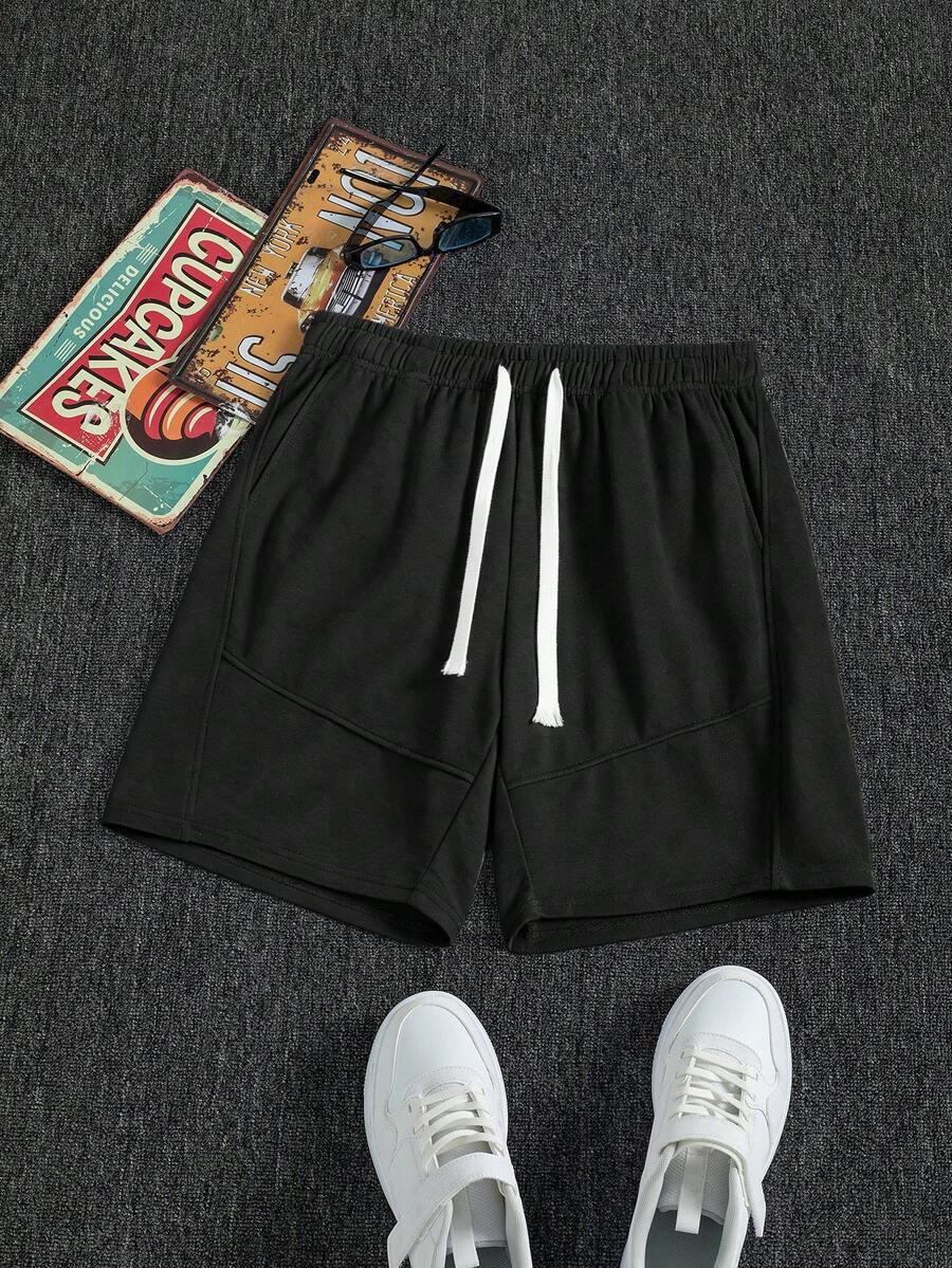 SHEIN CZARNE DRESOWE SPODENKI PK01__M