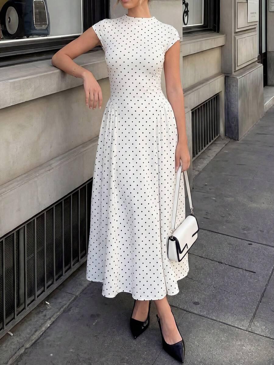 SHEIN SUKIENKA WZÓR GROSZKI PK01__XS