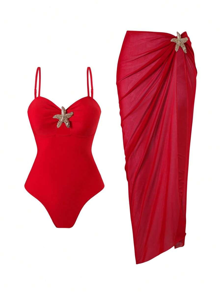 SWIM OASIS JEDNOCZĘŚCIOWY STRÓJ KĄPIELOWY SPÓDNICA KOMPLET S09__L