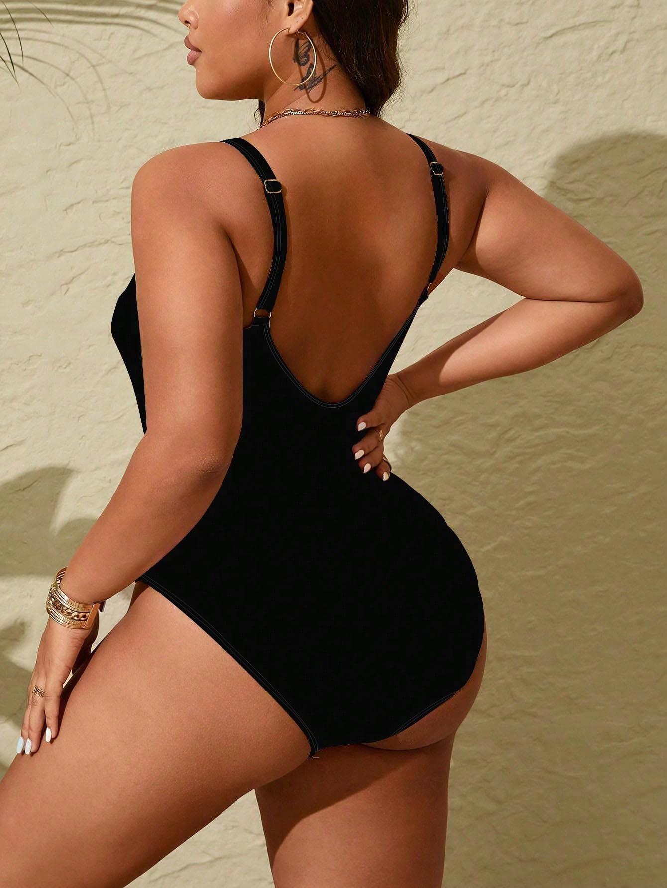 SHEIN CZARNY STRÓJ KĄPIELOWY S09__52