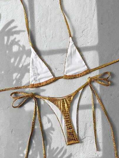 SHEIN DWUCZĘŚCIOWY STRÓJ KĄPIELOWY S09__XS