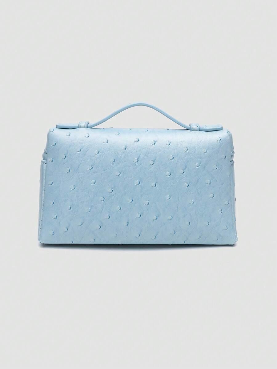 SHEIN NIEBIESKA TOREBKA NA RAMIĘ ZAMEK S07__20X7X12CM