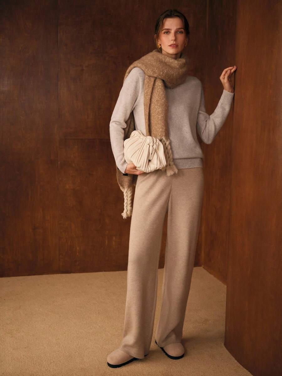 MOTF BEŻOWY SWETER WEŁNA S06__M